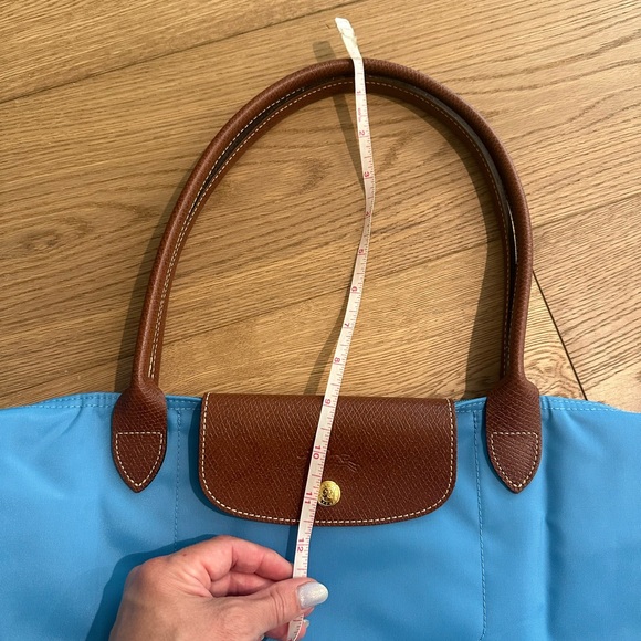 NWOT Longchamp Large Le Pliage Blue Tote - Picture 4 of 9